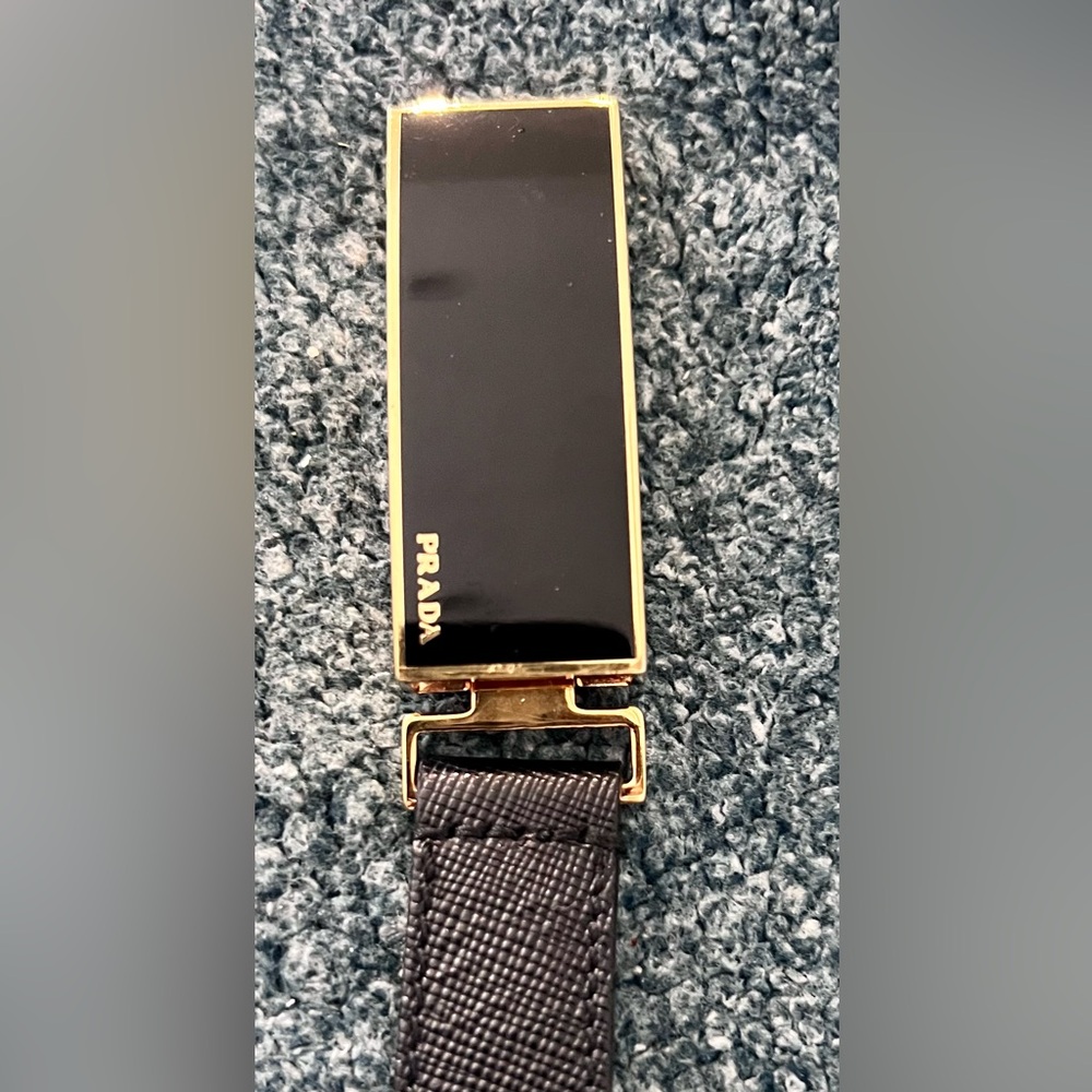 Vintage 90’s Prada Black and Gold Belt